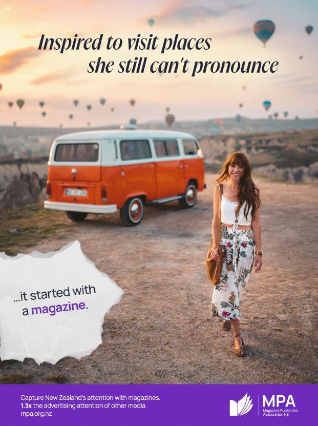 Print ad from the It Started With a Magazine campaign